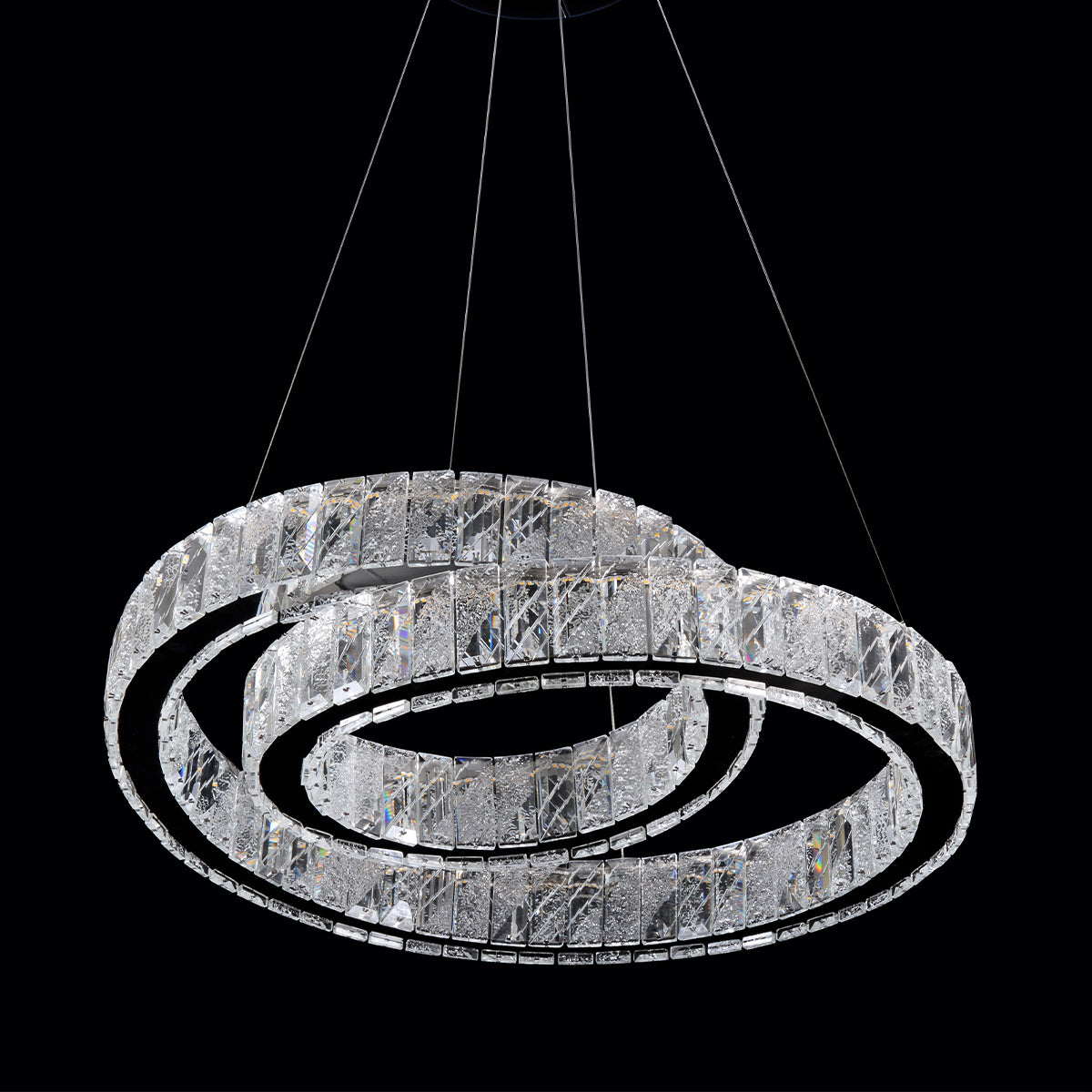 Crimped Crystal Chandelier