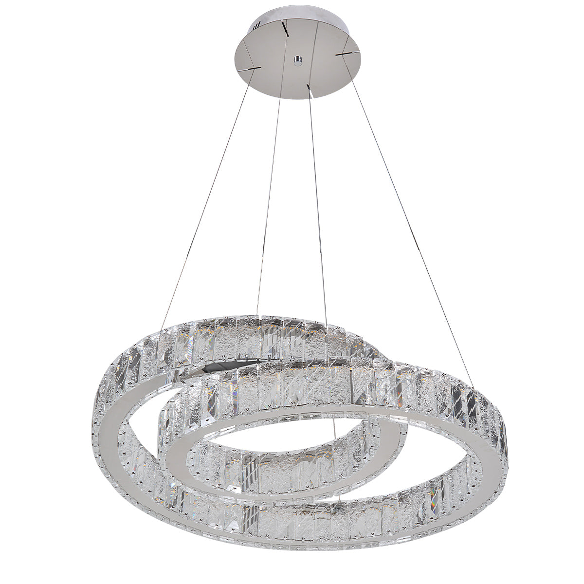 Crimped Crystal Chandelier