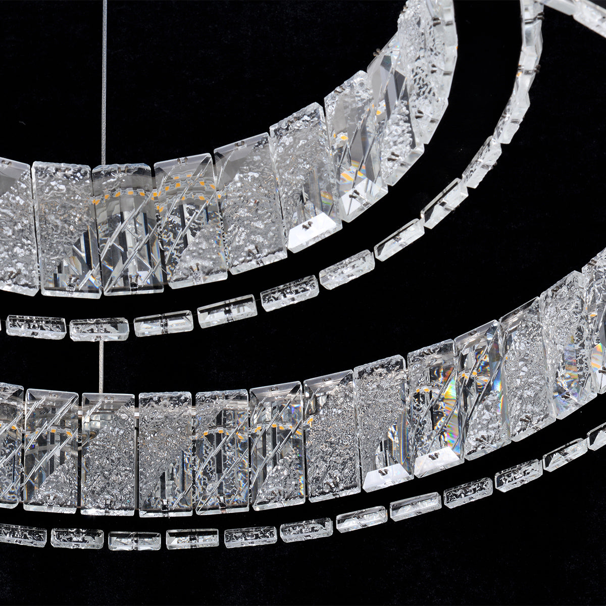 Crimped Crystal Chandelier